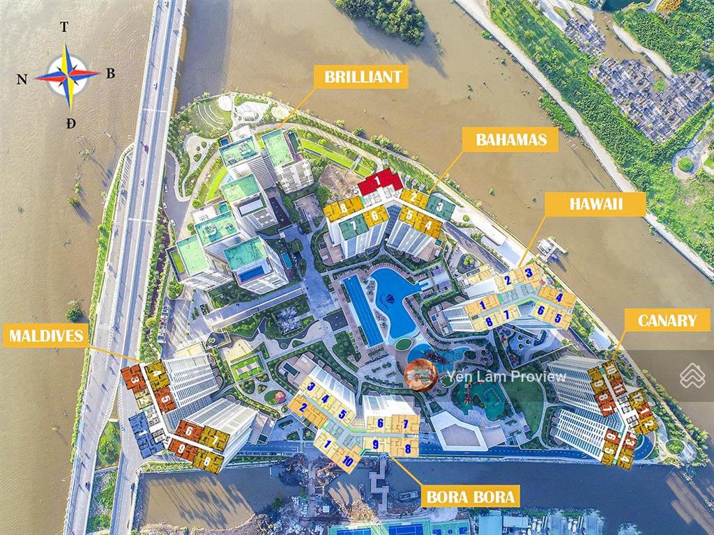 Căn hộ bán tại diamond island dkc gồm 2 phòng ngủ view sông với diện tích 99m2