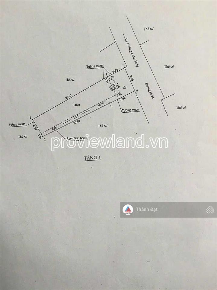 Bán nhà thảo điền mặt tiền đường 54, 7x30m đất, nhà cấp 4, thích hợp kinh doanh