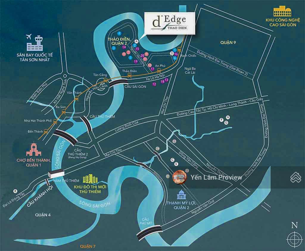 Bán hoặc cho thuê penthouse tại dedge thảo điền view sông gồm 5 phòng ngủ với diện tích 412m2