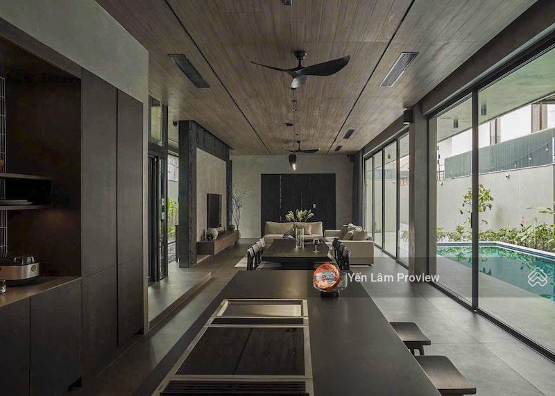 Bán biệt thự hồ bơi thảo điền 534 m², ngang 15m, 4 tầng, 3pn, thang máy, 128 tỷ