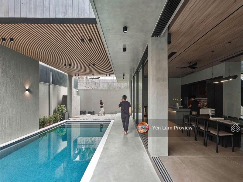 Bán biệt thự hồ bơi thảo điền 534 m², ngang 15m, 4 tầng, 3pn, thang máy, 128 tỷ