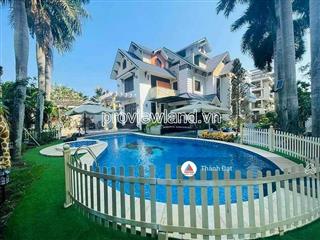 Bán biệt thự ven sông saigon, mt nguyễn văn hưởng, 750m2 đất, 1 hầm + 3 tầng