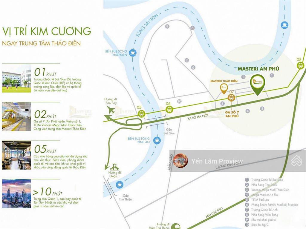 Căn hộ bán tại masteri an phú tầng thấp gồm 3 phòng ngủ view đẹp với diện tích 99m2