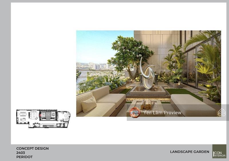 Bán căn penthouse thảo điền green, căn 373m2 cả sân vườn, view sông, 90.7 tỷ