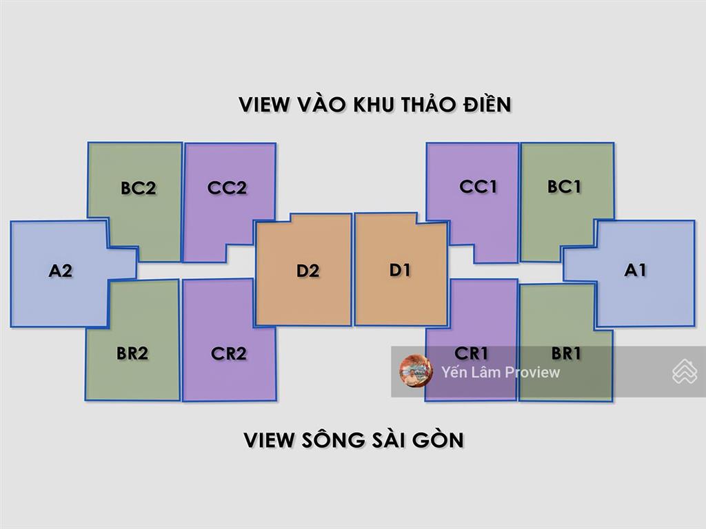 Căn hộ bán tại river garden thảo điền gồm 3 phòng ngủ tầng thấp view đẹp với diện tích 135m2