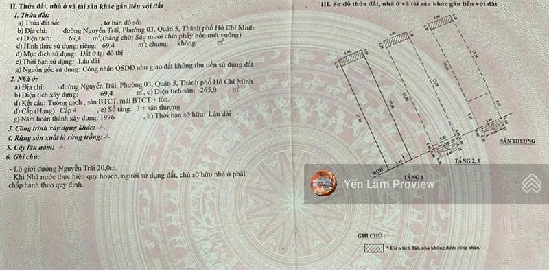 Bán nhà nguyễn trãi q5, 69,4 m², 3 tầng, vị trí kinh doanh cực đẹp, hđt 55tr/tháng, giá 40 tỷ