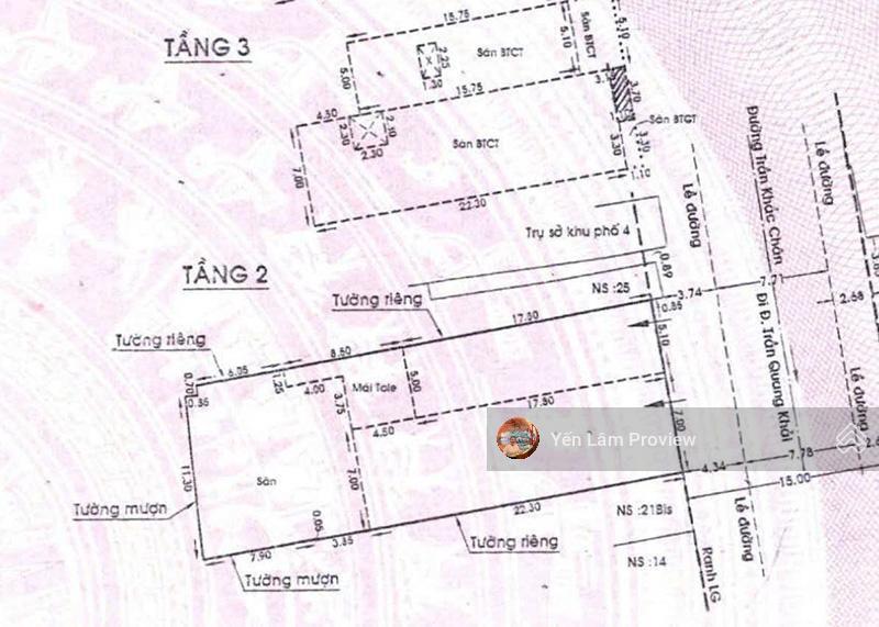 Bán đất mặt tiền trần khắc chân, q1, 520m² nở hậu đẹp, giá 270 tỷ