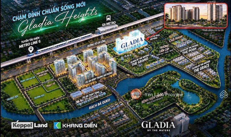 Bán căn hộ gladia heights quận 2 giá chỉ từ 83 triệu/m2, chiết khấu lên đến 12%