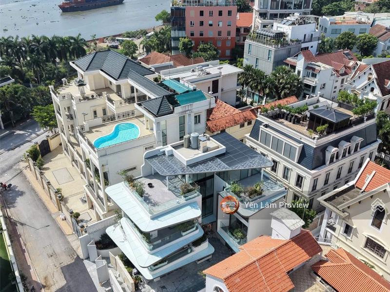 Bán biệt thự nguyễn văn hưởng, thảo điền, 446m2, ngang 17.5m, 3 tầng, 250 tỷ