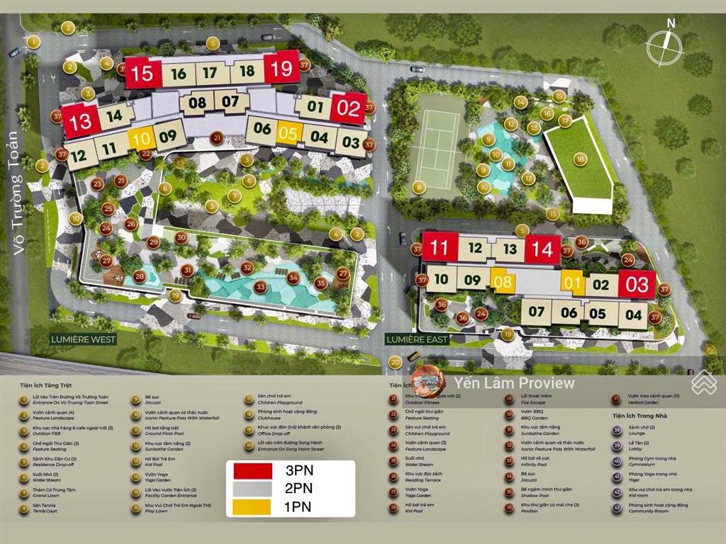 Cần bán căn hộ tại lumiere riverside tầng cao gồm 3 phòng ngủ view sông diện tích 96m2