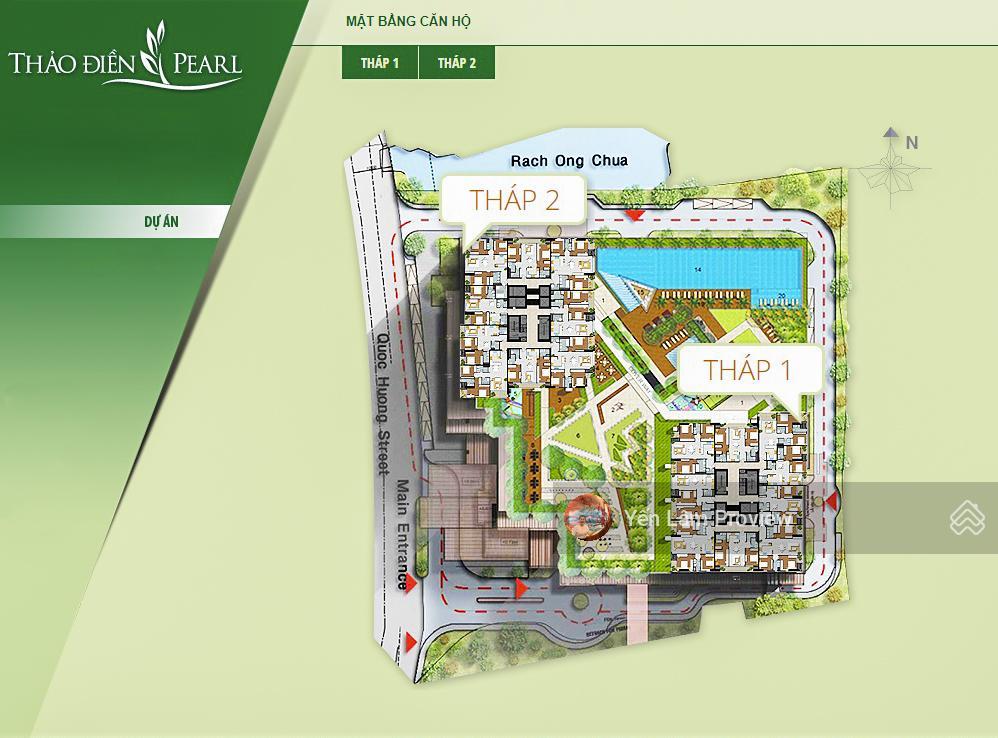 Bán căn hộ tại thảo điền pearl 3 phòng ngủ làm thành 2pn view đẹp có diện tích 134m²