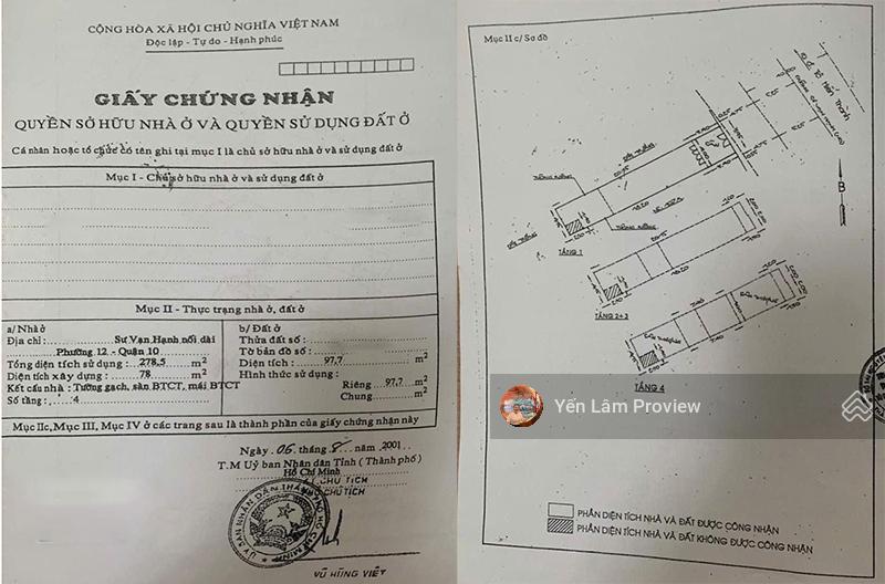 Bán nhà mặt tiền sư vạn hạnh, 140m2, đang cho thuê 100tr/th, giá 75 tỷ
