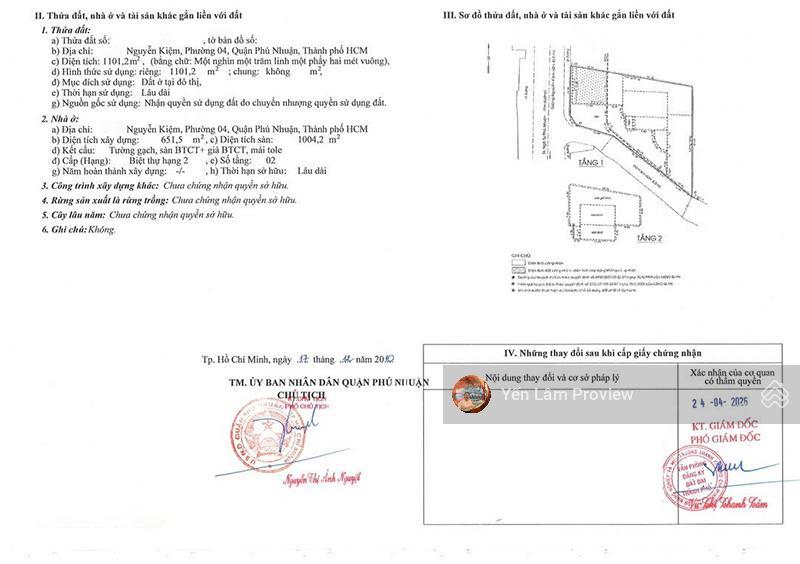 Bán siêu quỹ đất 1101m2 mặt tiền nguyễn kiệm. bề ngang 22m, nở hậu khủng 37m