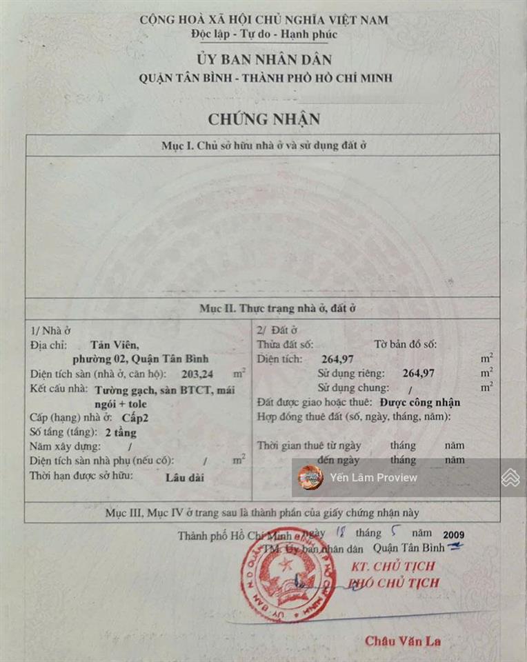 Bán nhà tản viên, tân bình, 265 m², ngang 18 m, 2 tầng, giá 68 tỷ