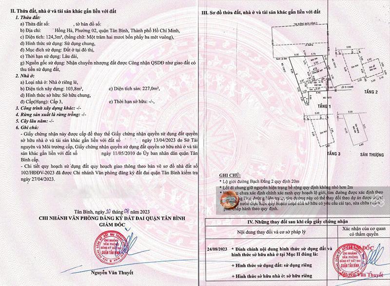 Bán đất góc 3 mặt tiền bạch đằng yên thế hồng hà, 411,5m2, gần tân sơn nhất, giá 144 tỷ