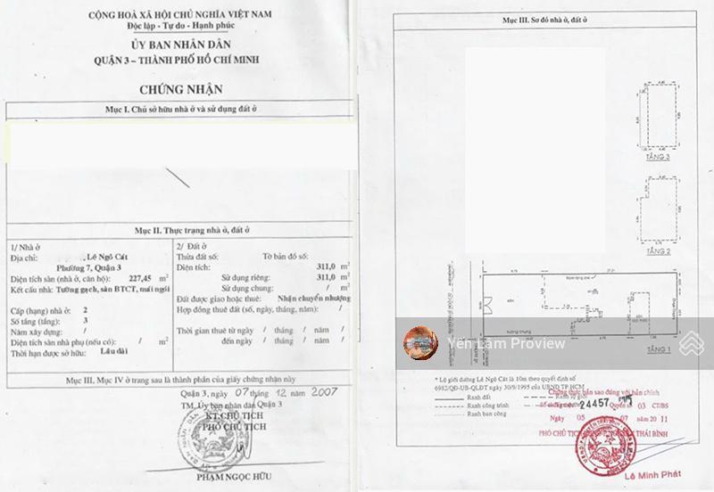 Bán nhà mặt tiền lê ngô cát, phường hòa hưng, 311m², 3 tầng, giá 140 tỷ