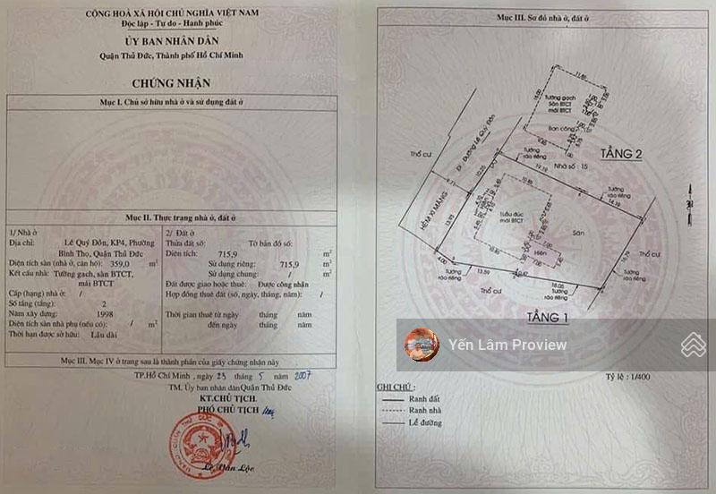 Bán biệt thự đất lớn thủ đức, 715m2, khu dân trí cao, đất lớn giá 70 tỷ