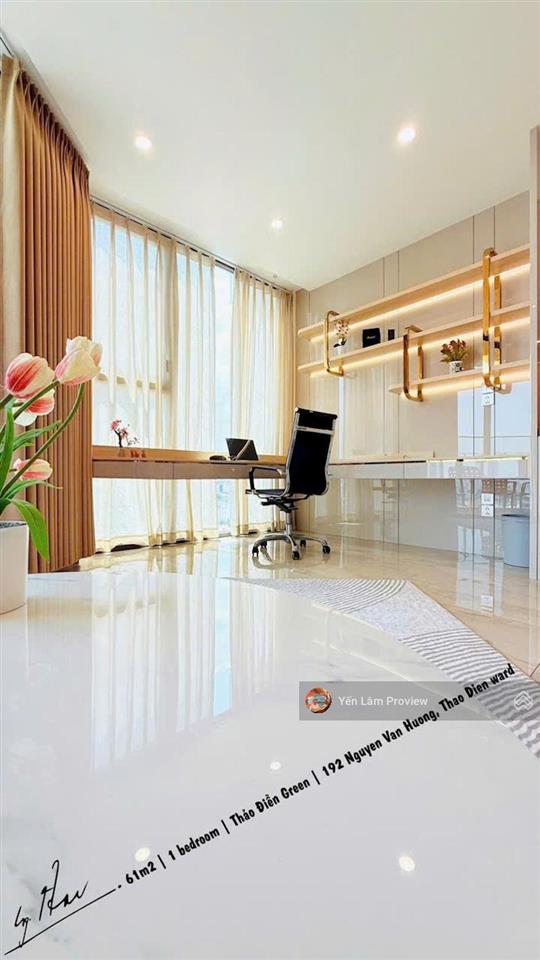 Cho thuê căn hộ thảo điền green 1pn, 55m², full nội thất, giá 32 triệu/th
