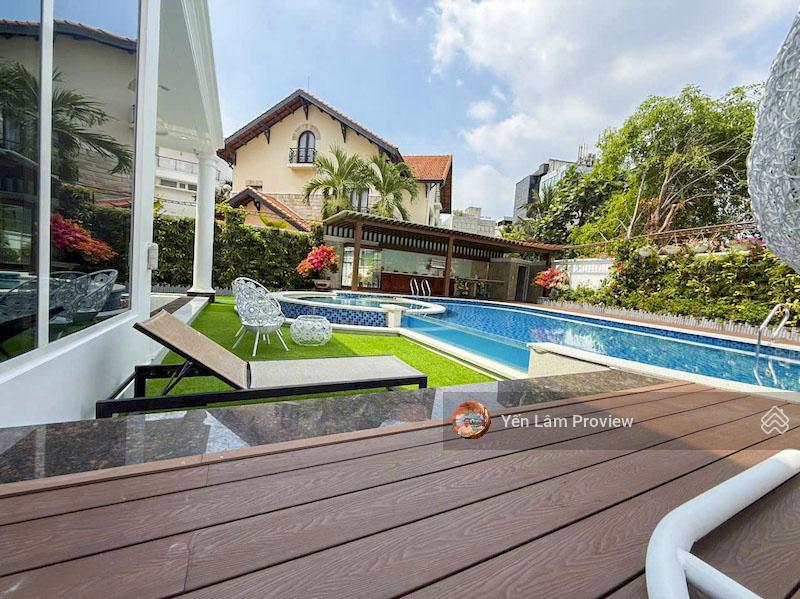 Bán villa góc 2mt nguyễn văn hưởng thảo điền, 777 m², hồ bơi sân vườn, 2 lầu