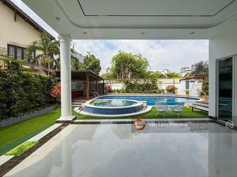Bán villa góc 2mt nguyễn văn hưởng thảo điền, 777 m², hồ bơi sân vườn, 2 lầu