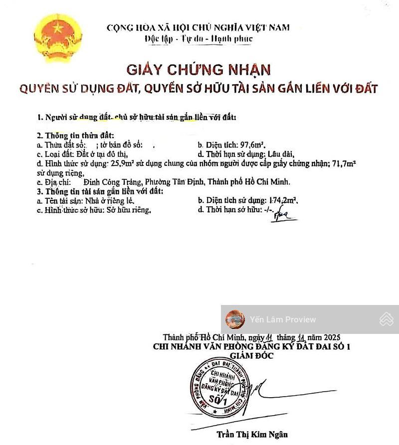 Nhà hẻm ô tô đinh công tráng, q1, 71,7m2, 4 tầng, 5 phòng giá 19,8 tỷ