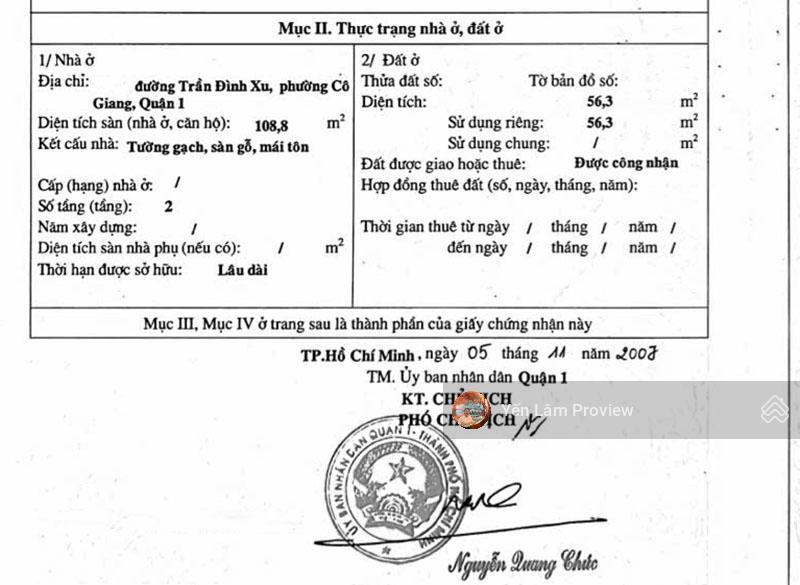 Bán nhà mặt tiền trần đình xu q1, 177.3m², hđt 146 triệu/th, giá 115 tỷ