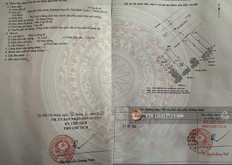 Bán nhà trung tâm nguyễn thái bình, q1, 76m2, ngang 4m, 3 tầng giá 52 tỷ