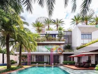 Bán biệt thự 2 mt view sông thân văn nhiếp, an khánh, 30x37m, 3 tầng, hồ bơi + sân vườn