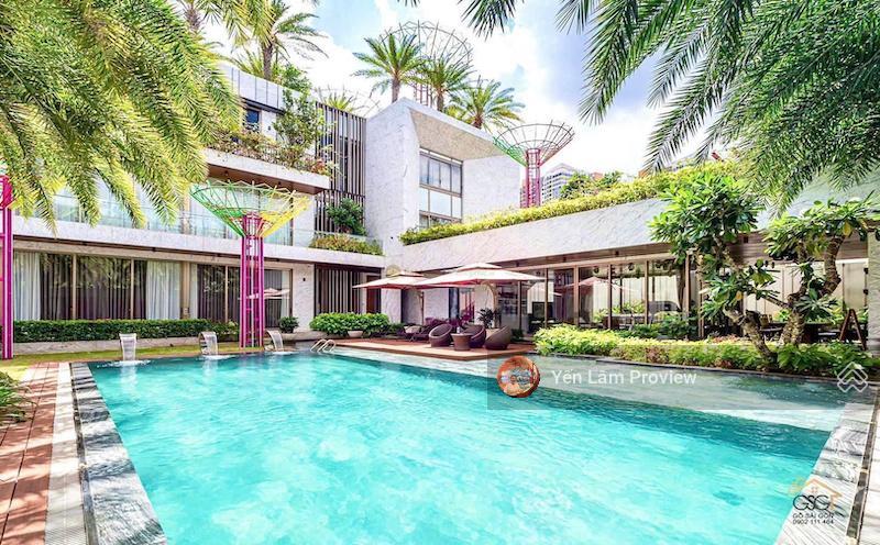 Bán biệt thự 2 mt view sông thân văn nhiếp, an khánh, 30x37m, 3 tầng, hồ bơi + sân vườn