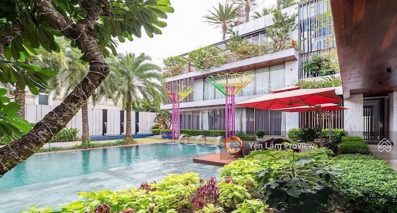 Bán biệt thự 2 mt view sông thân văn nhiếp, an khánh, 30x37m, 3 tầng, hồ bơi + sân vườn