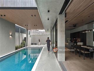 Bán biệt thự hồ bơi thảo điền 534 m², ngang 15m, 4 tầng, 3pn, thang máy, 120 tỷ