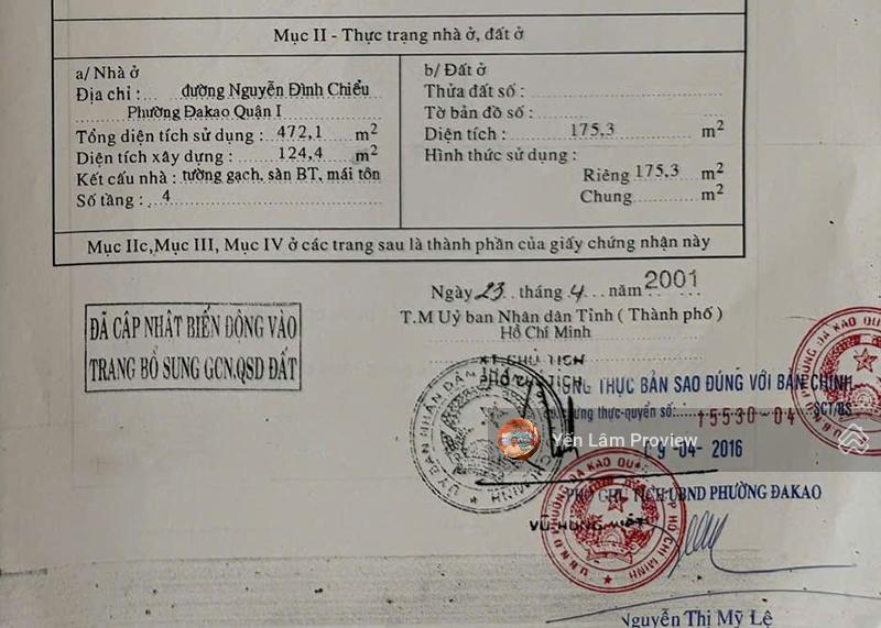 Bán tòa nhà 2 mặt tiền nguyễn đình chiểu, 175m², 6 tầng, dòng tiền 100 tr/th  130 tỷ
