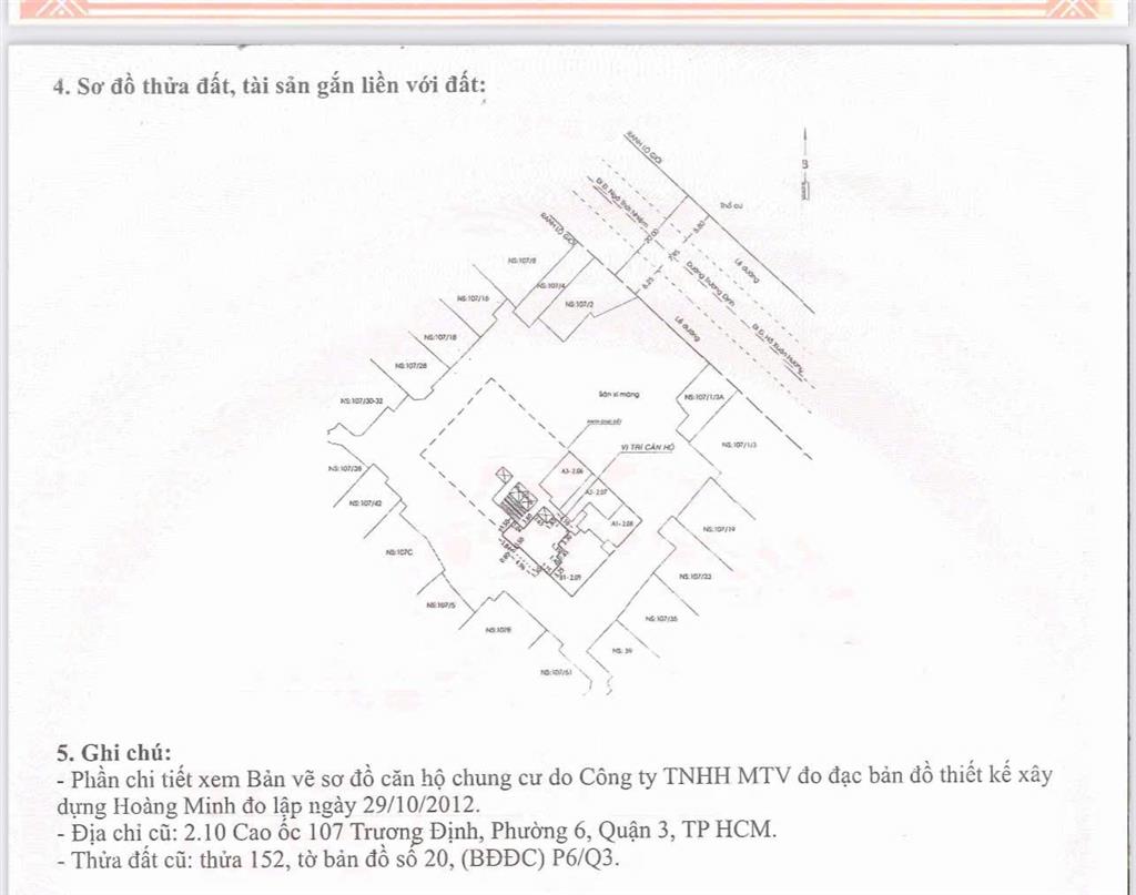 Bán căn hộ 107 trương định tầng 3, 2pn trung tâm quận 3  có ban công thoáng mát