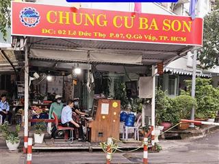 Chung cư ba son, đường lê đức thọ, p7, gò vấp, sau lưng siêu thị coopmart phan văn trị, 62m2