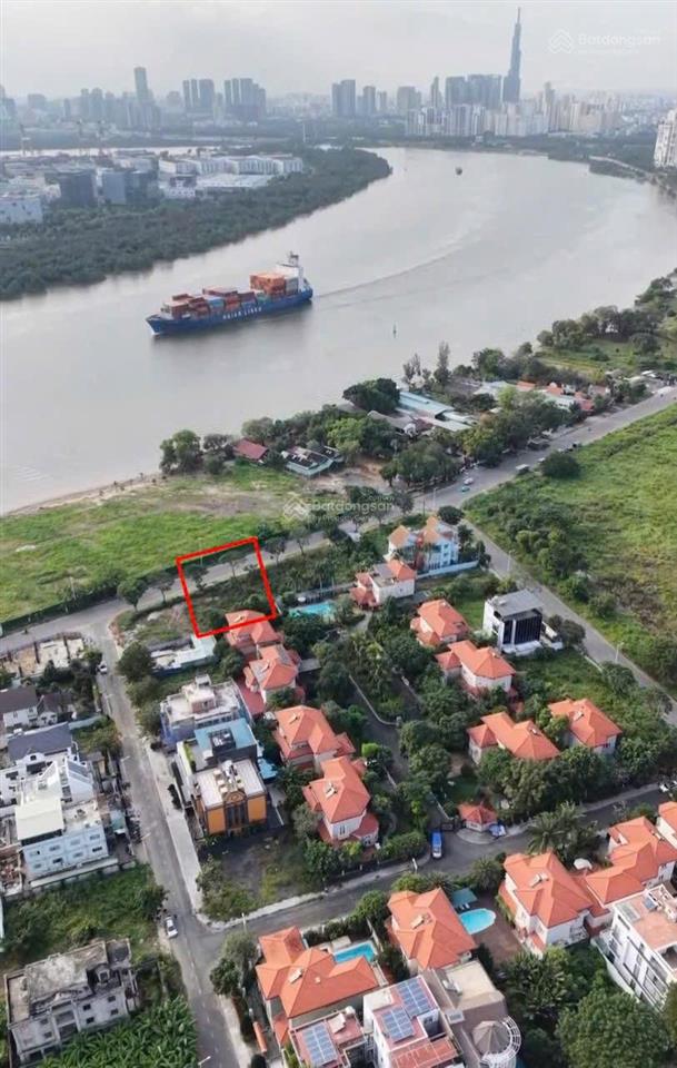 Bán đất xây villa mt trần quý kiên 15x22m view sông trực diện. giá 230 tr/m2