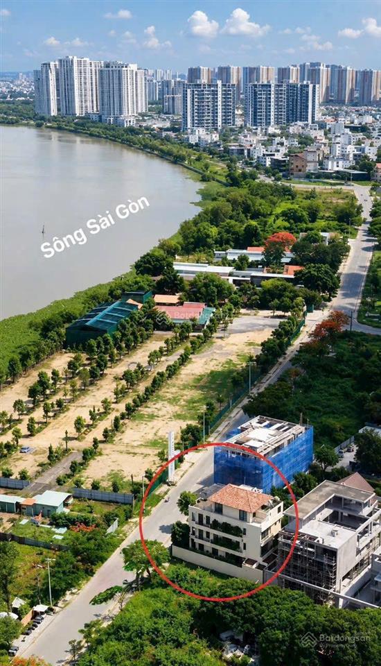 Bán đất xây villa mt trần quý kiên 15x22m view sông trực diện. giá 230 tr/m2