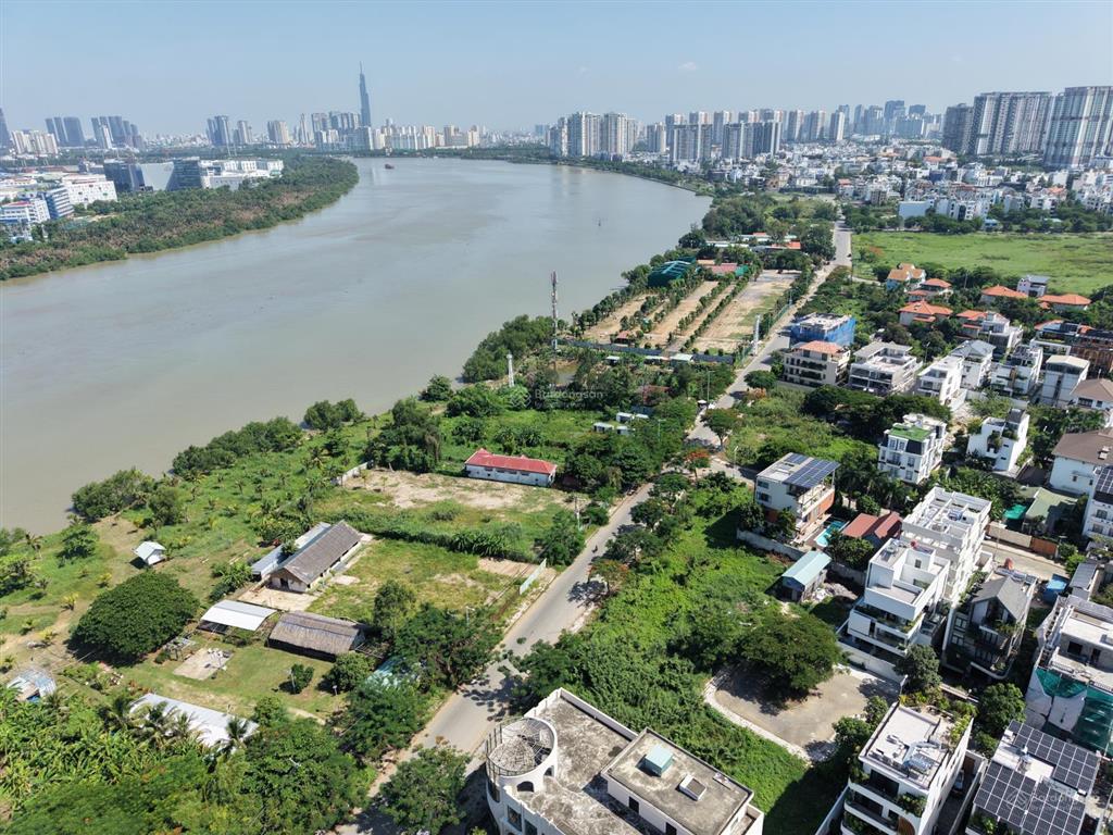 Bán đất xây villa mt trần quý kiên 15x22m view sông trực diện. giá 230 tr/m2