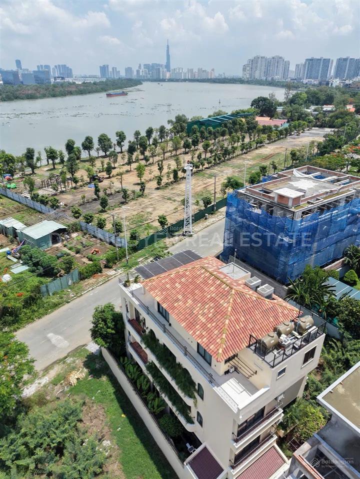 Bán đất xây villa mt trần quý kiên 15x22m view sông trực diện. giá 230 tr/m2
