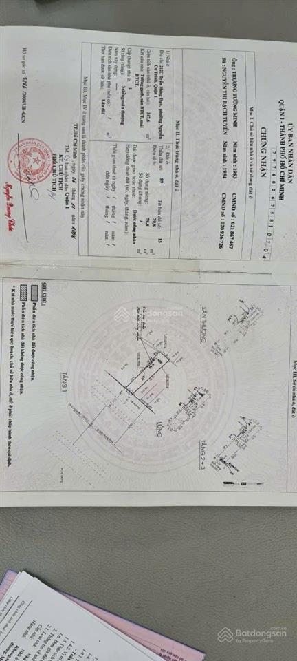 Hot cc bán nhà 212c trần hưng đạo quận 1 dtcn 79,8m2 gần chợ bến thành giá 52 tỷ  0901 369 ***