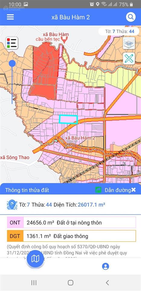 Cần bán đất 3 mặt tiền tại xã bàu hàm 2, huyện thống nhất, tỉnh, đồng nai, dtsd 26.000m2
