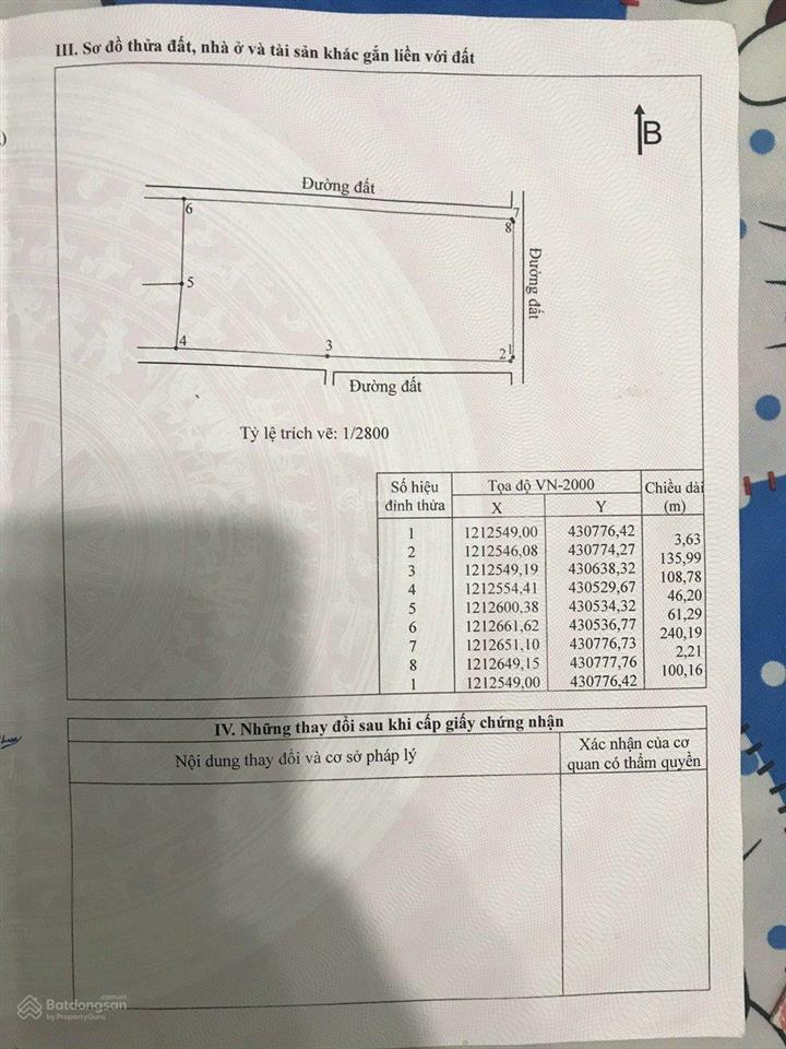Cần bán đất 3 mặt tiền tại xã bàu hàm 2, huyện thống nhất, tỉnh, đồng nai, dtsd 26.000m2