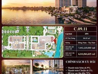 Căn góc3pn2wc view sông cầu đạo view đại đô thị zx 350ha của hàn quốc dt 87m² giá đã ck 6tỷ100