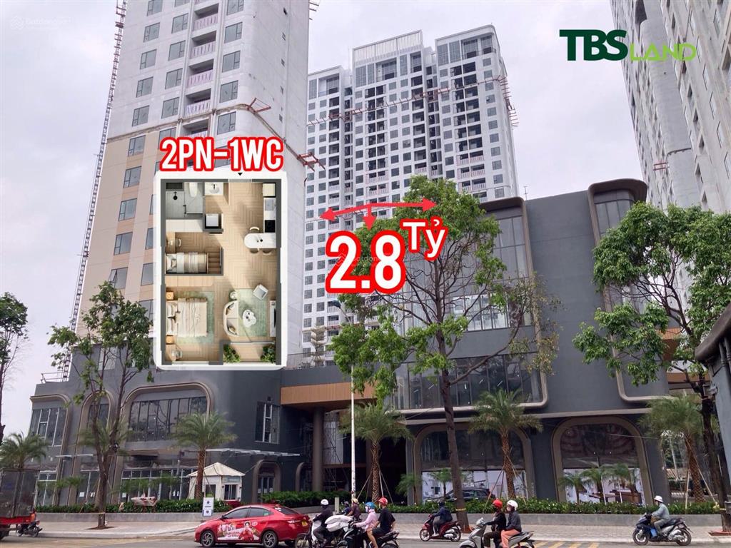 2pn  1wc 52m2, view công viên  hồ bơi tòa t2 chỉ 2.14 tỷ (70%) nhận nhà tháng 10  2026