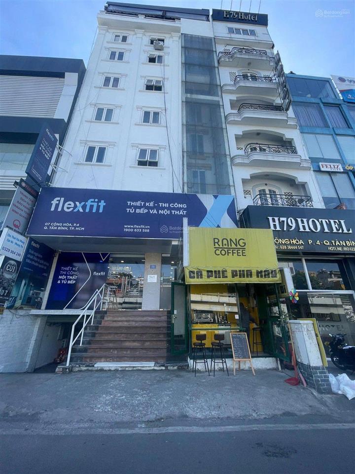 Tòa nhà building mặt tiền số 7 cộng hòa, p.4, tân bình, kết cấu 1 hầm 8 tầng