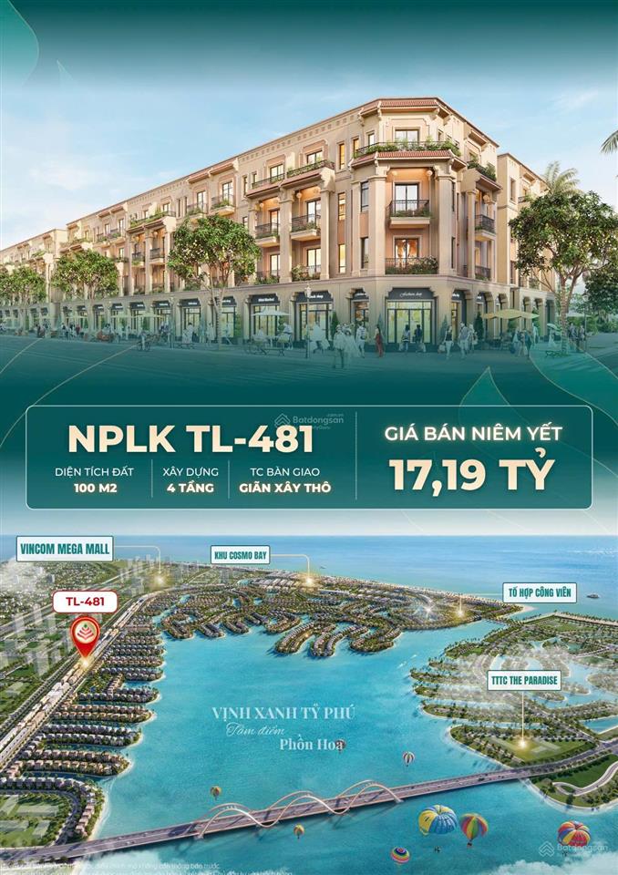 Vinhomes cần giờ  nhà phố liền kề đường tương lai rộng 50m, 100m2, vay miễn lãi đến 5 năm