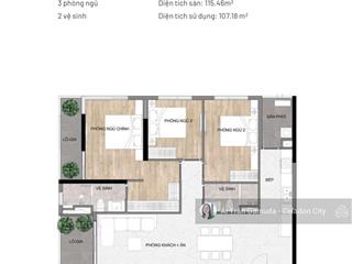 Chính chủ bán 3pn 115m2 tầng cao giá 7,599 tỷ, view thành phố tt 50% nhận nhà. đã tt 15%