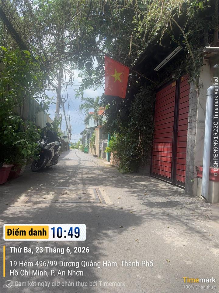 Hẻm ô tô 496 dương quảng hàm, gò vấp  5.8x17m vuông vức, chỉ 9.9 tỷ