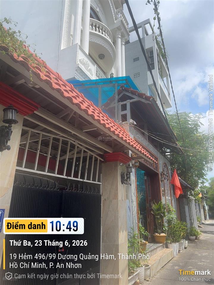 Hẻm ô tô 496 dương quảng hàm, gò vấp  5.8x17m vuông vức, chỉ 9.9 tỷ