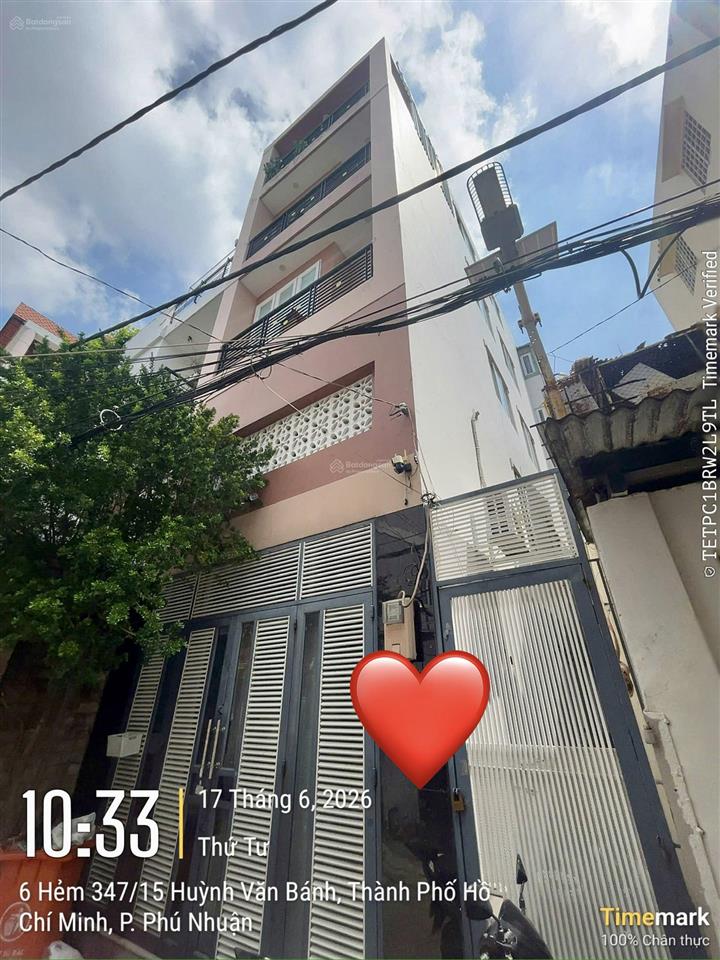 Huỳnh văn bánh, phú nhuận. dt 63.3m² xây 5 tầng có 9p đang cho thuê 10,9 tỷ tl