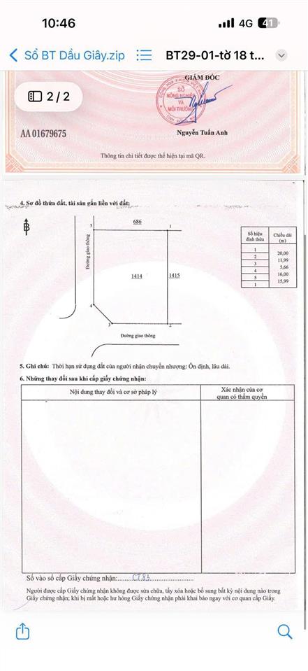 Lô góc đất biệt thự chuẩn đẳng cấp quý tộc không có lô thứ 2 tại trung tâm hành chính dầu giây